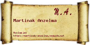 Martinak Anzelma névjegykártya